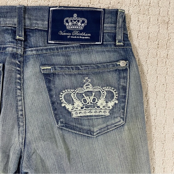 Victoria Beckham for Rock Republic Y2K VTG Bootleg Jeans Women’s Size 25 - Picture 3 of 10